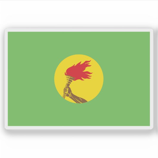 Flag of the Republic of Zaire (DR Congo,1971–1997) Sticker (Voorkant)