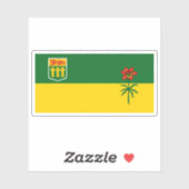 Flag of the Saskatchewan province, Canada Sticker (Vel)