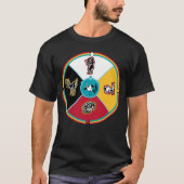 Flag of the Sault Ste. Marie Tribe Chippewa Indian T-shirt (Voorkant)