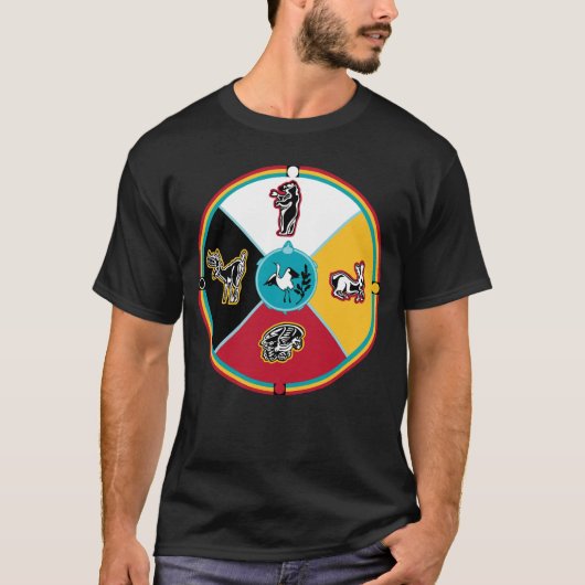 Flag of the Sault Ste. Marie Tribe Chippewa Indian T-shirt (Voorkant)