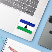 Flag of the Sotho people, Republic of South Africa Sticker (Laptop met iPhone)