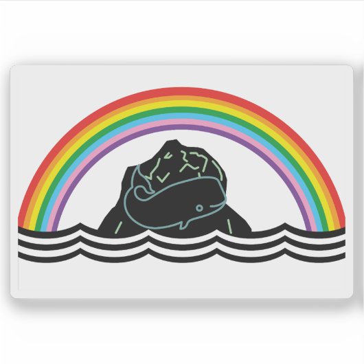 Flag of the State of Waveland (Rockall), Scotland Sticker (Voorkant)