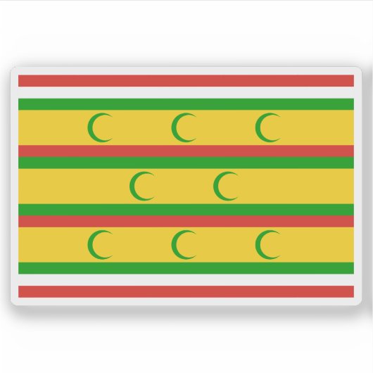 Flag of the Sultanate of Zanzibar (1856-1861) Sticker (Voorkant)