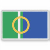Flag of the town of Calne, England Sticker (Voorkant)