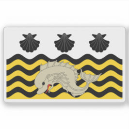 Flag of the town of Poole, England Sticker