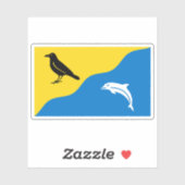 Flag of the town of Tywyn, Wales Sticker (Vel)