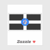 Flag of the village of Malpas, Cornwall, England Sticker (Vel)