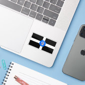 Flag of the village of Malpas, Cornwall, England Sticker (Laptop met iPhone)