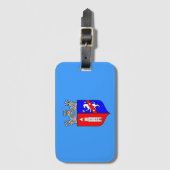 Flag of Tirana, Albania  Bagagelabel (Voorkant (verticaal))