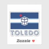 Flag of Toledo, Ohio Sticker (Vel)