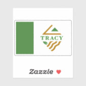 Flag of Tracy, California, USA Sticker (Vel)