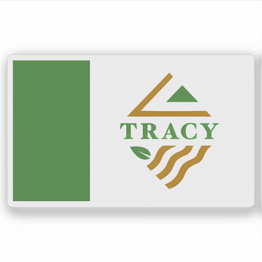 Flag of Tracy, California, USA Sticker (Voorkant)