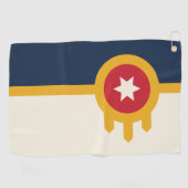 Flag of Tulsa city, Oklahoma State Golfhanddoek (Horizontaal)