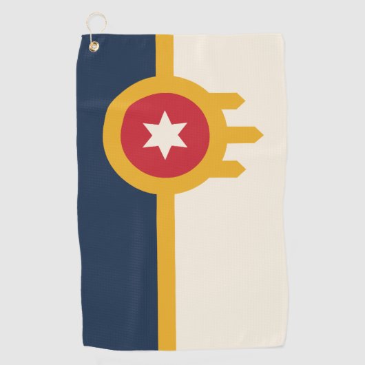 Flag of Tulsa city, Oklahoma State Golfhanddoek (Voorkant)