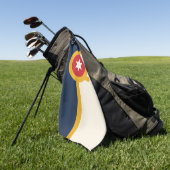 Flag of Tulsa city, Oklahoma State Golfhanddoek (Groen)