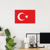 Flag of Turkey Poster (Thuiskantoor)