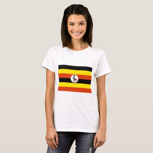 Flag of Uganda T-shirt (Voorkant volledig)