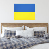 Flag of Ukraine Button Canvas Afdruk (Insitu (Slaapkamer))