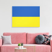 Flag of Ukraine Button Canvas Afdruk (Insitu (Woonkamer))