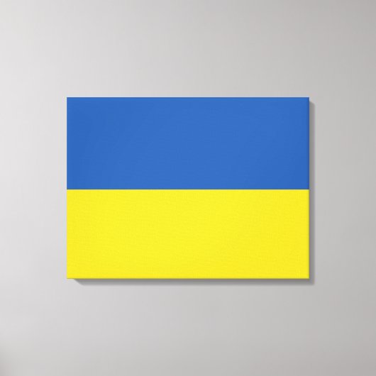 Flag of Ukraine Button Canvas Afdruk (Voorkant)