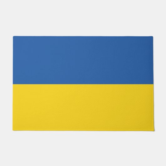 Flag of Ukraine Button Deurmat (Voorkant)