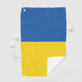 Flag of Ukraine Button Golfhanddoek (Insitu)