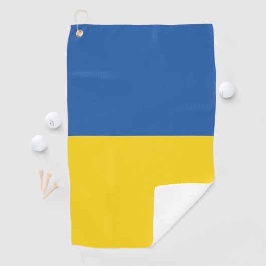 Flag of Ukraine Button Golfhanddoek (Insitu)