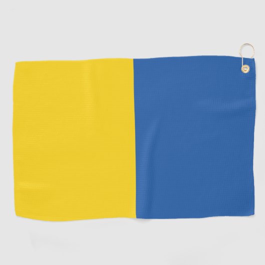 Flag of Ukraine Button Golfhanddoek (Horizontaal)
