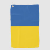 Flag of Ukraine Button Golfhanddoek (Voorkant)