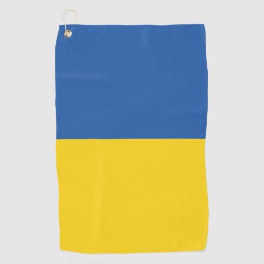Flag of Ukraine Button Golfhanddoek (Voorkant)