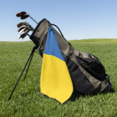 Flag of Ukraine Button Golfhanddoek (Groen)