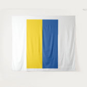 Flag of Ukraine Button Wandkleed (Voorkant (horizontaal))