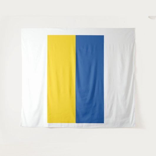 Flag of Ukraine Button Wandkleed (Voorkant (horizontaal))