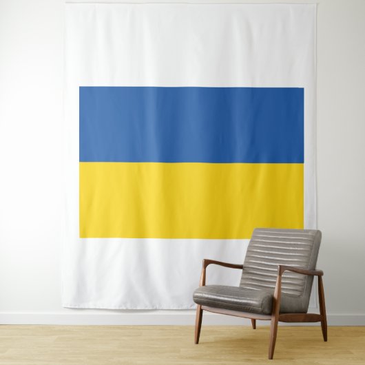 Flag of Ukraine Button Wandkleed (In situ)