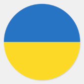 Flag of Ukraine Ronde Sticker (Voorkant)
