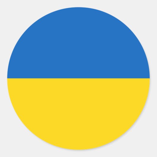 Flag of Ukraine Ronde Sticker (Voorkant)