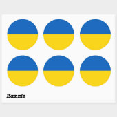 Flag of Ukraine Ronde Sticker (Vel)