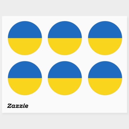 Flag of Ukraine Ronde Sticker (Vel)