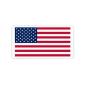 Flag of United States custom-cut  Etiket (Voorkant)