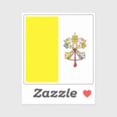 Flag of Vatican city custom-cut  Sticker (Vel)