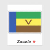 Flag of Venda, the Republic of South Africa Sticker (Vel)