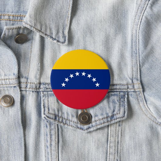 Flag of Venezuela custom Ronde Button 7,6 Cm (In situ)