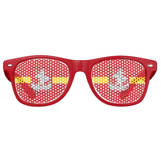 Flag of Vilnius, Lithuania Retro Sunglasses Retro Zonnebril (Voorkant)