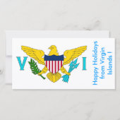 Flag of Virgin Islands, Happy Holidays from U.S.A. Feestdagenkaart (Voorkant)