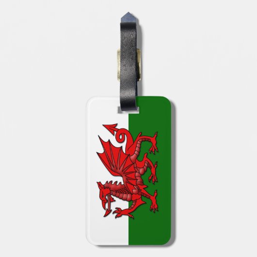 Flag of Wales - Welsh Red Dragon Luggage ID Label Bagagelabel (Achterkant verticaal)