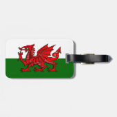 Flag of Wales - Welsh Red Dragon Luggage ID Label Bagagelabel (Achterkant horizontaal)