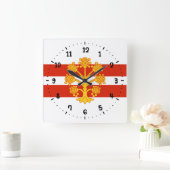 Flag of Westmorland Square Wall Clock Vierkante Klok (Huis)