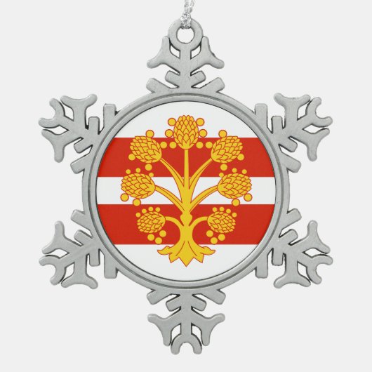 Flag of Westmorland  Tin Sneeuwvlok Ornament (Voorkant)