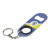 Flag of Winnipeg, Manitoba Keychain Bottle Opener Mini Flessenopener (Voorkant Gekanteld)