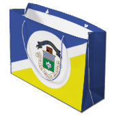 Flag of Winnipeg, Manitoba Large Gift Bag Groot Cadeauzakje (Achterkant Gekanteld)